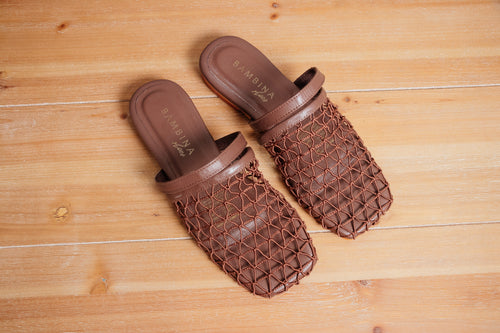 baleta en cuero color cocoa para mujer ideal para vestir casual