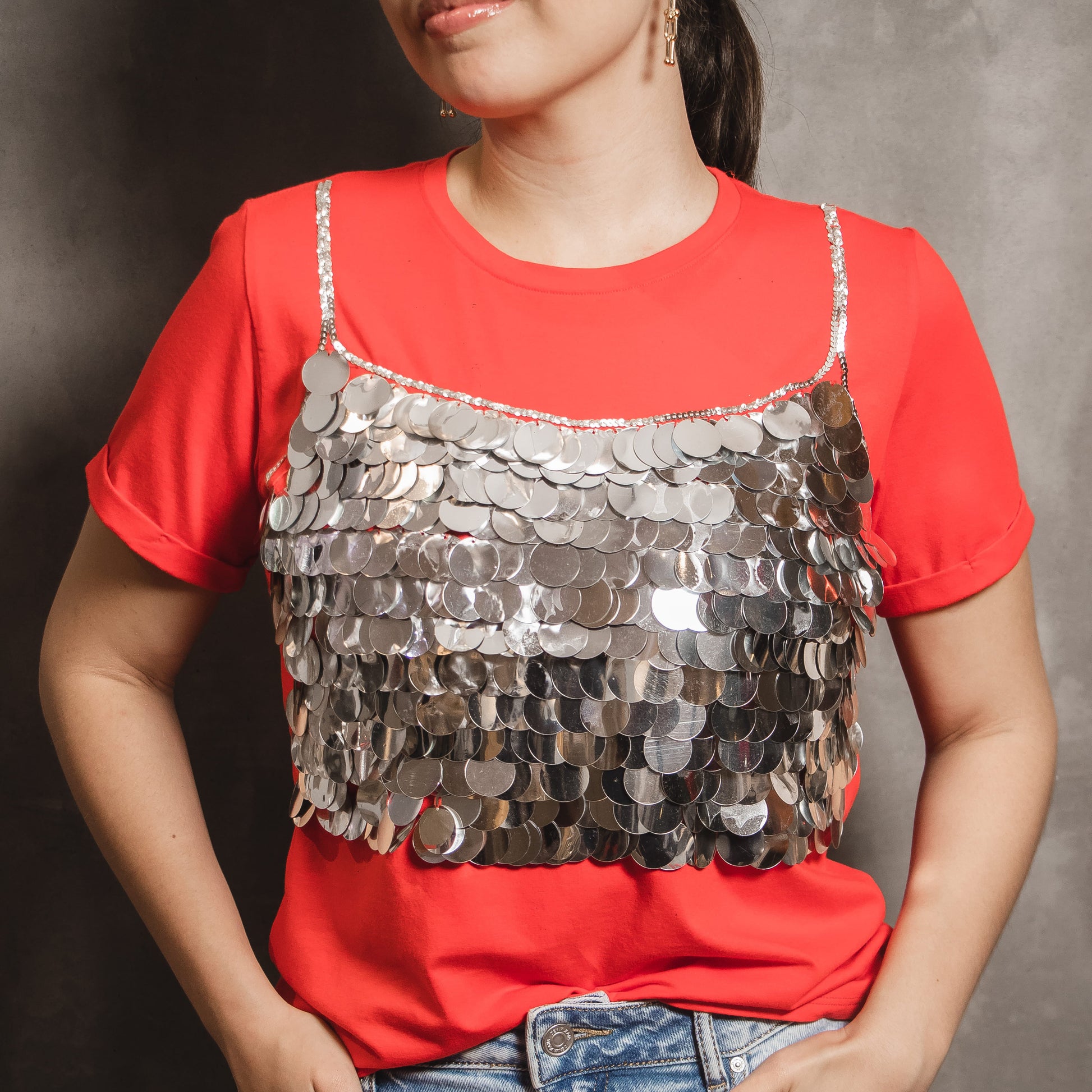 Camiseta Navideña Silver Shine