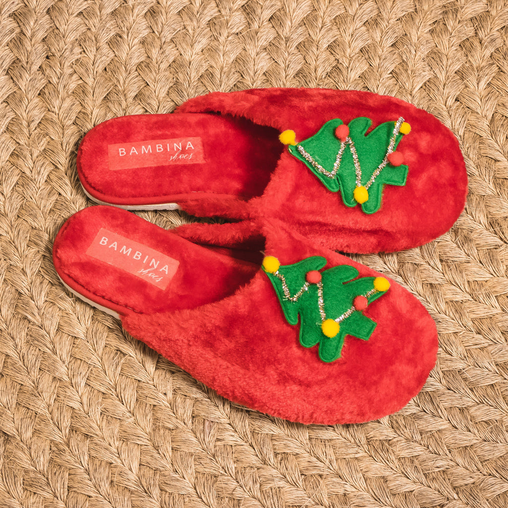 Pantuflas Navideñas Cozy Christmas Tree – Suaves